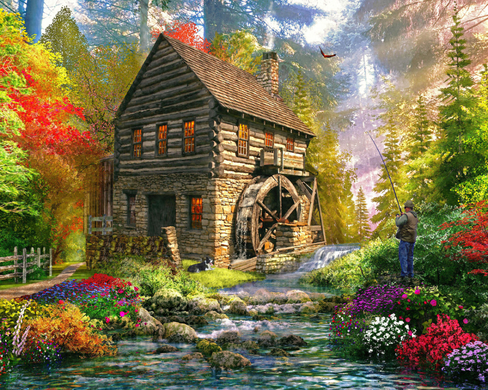 Springtime Glory Cabin & Cottage Jigsaw Puzzle By Castorland
