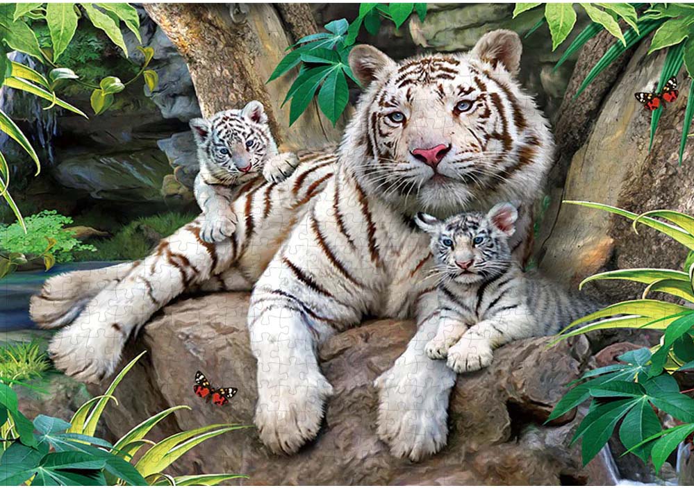 The Roar Of A White Tiger Big Cats Jigsaw Puzzle