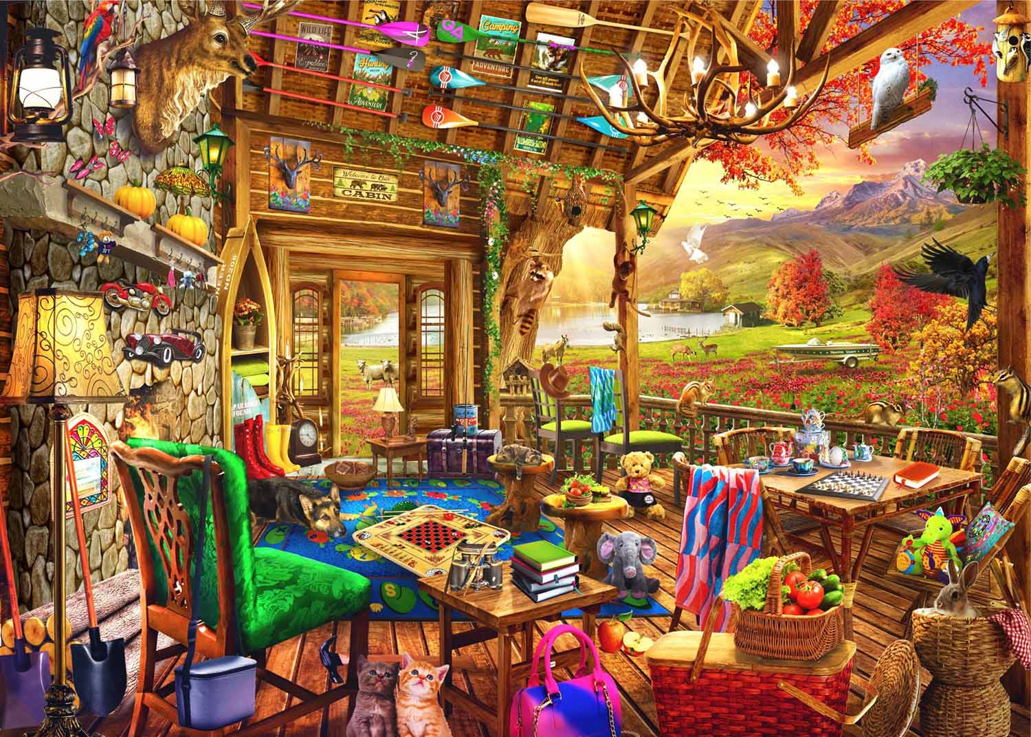 Cozy Porch - <strong>Premium Puzzle!</strong> Collage Jigsaw Puzzle
