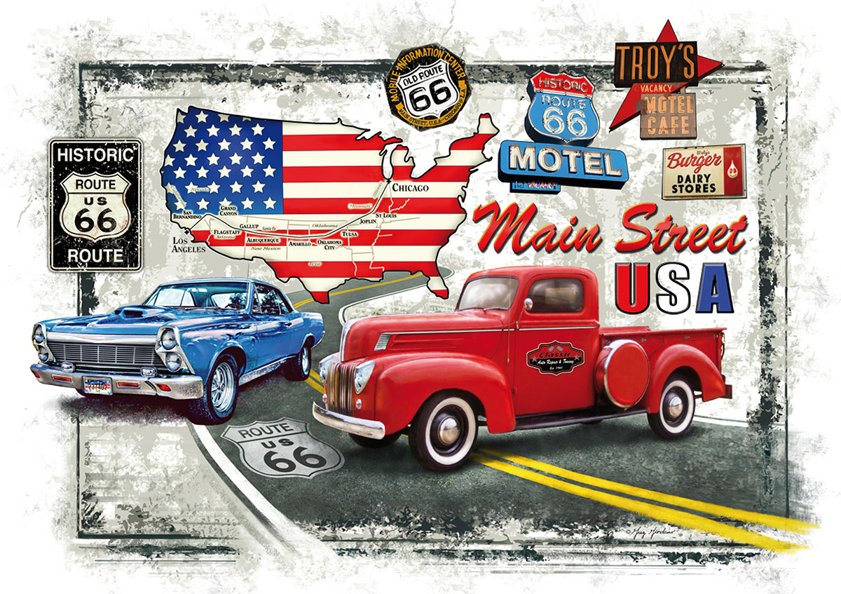 Route 66 - Scratch and Dent Travel Jigsaw Puzzle