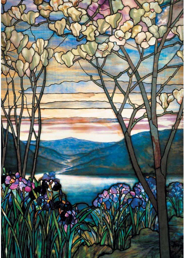 Tiffany Magnolias & Irises Flower & Garden Jigsaw Puzzle