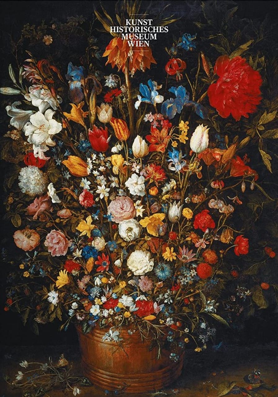 Flowers in a Wooden Vessel Flower & Garden