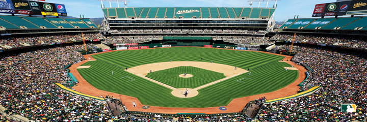 Oakland Athletics MLB Stadium Panoramics Center View Sports Jigsaw Puzzle