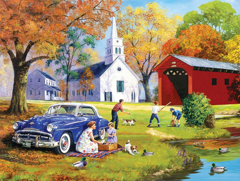 Family Time by the River - Scratch and Dent Religious Jigsaw Puzzle