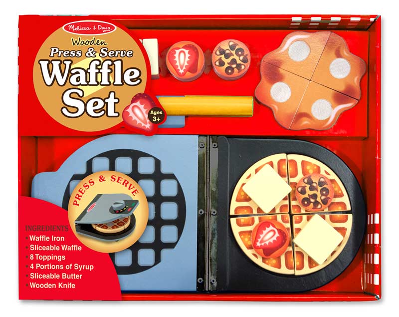 Wooden Press & Serve Waffle Set - Scratch and Dent Food and Drink