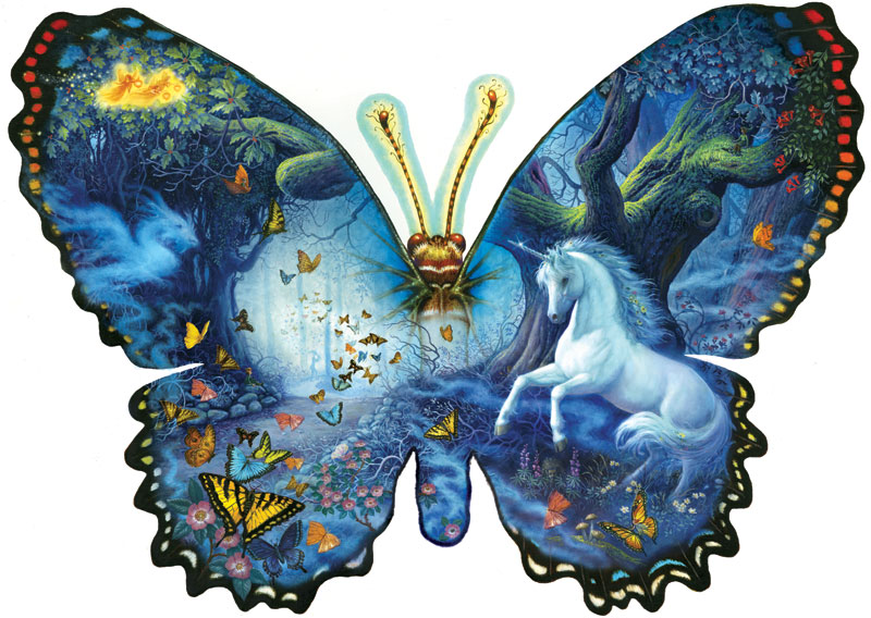 Fantasy Butterfly - Scratch and Dent Butterflies and Insects Shaped Puzzle