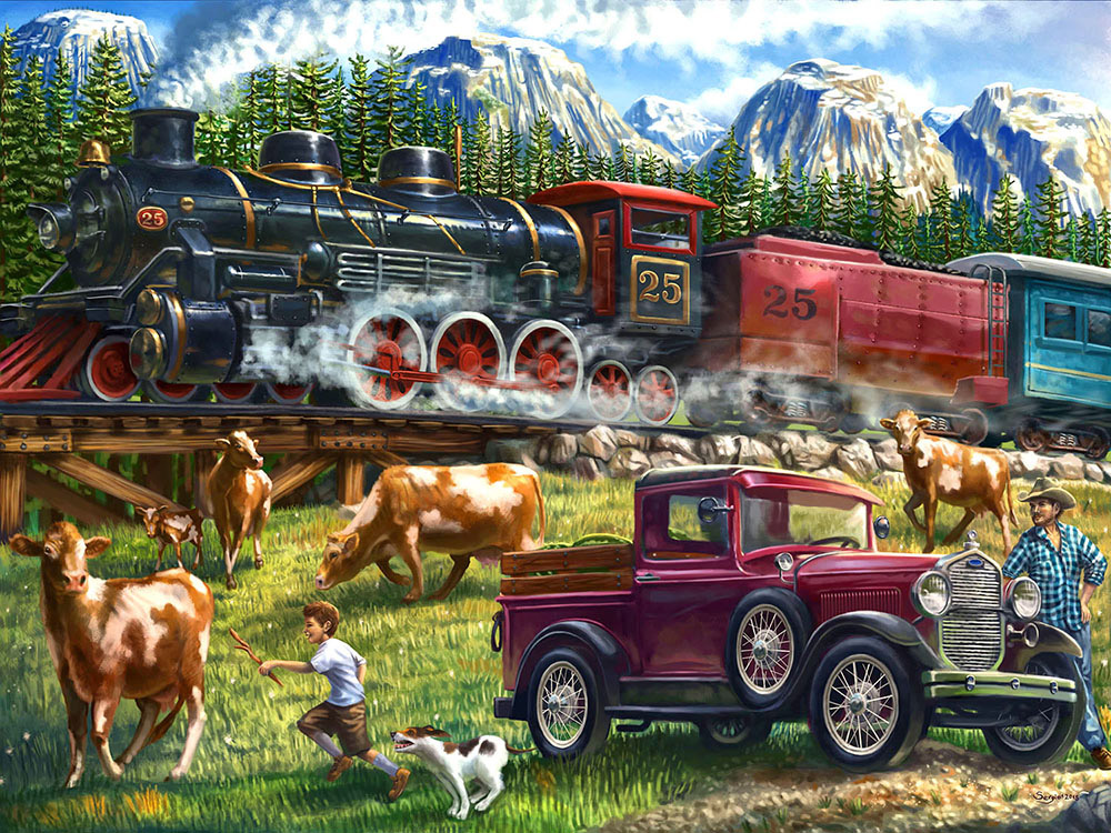 Great Western Train (Collector) - Scratch and Dent Mountain Jigsaw Puzzle
