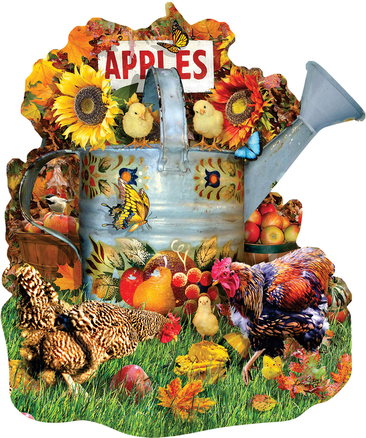 Fall Watering Can Fall Shaped Puzzle