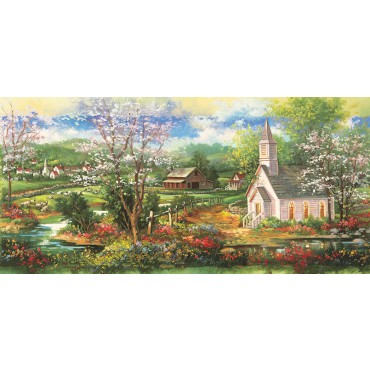 Kispiax Village Landscape Jigsaw Puzzle By Pomegranate