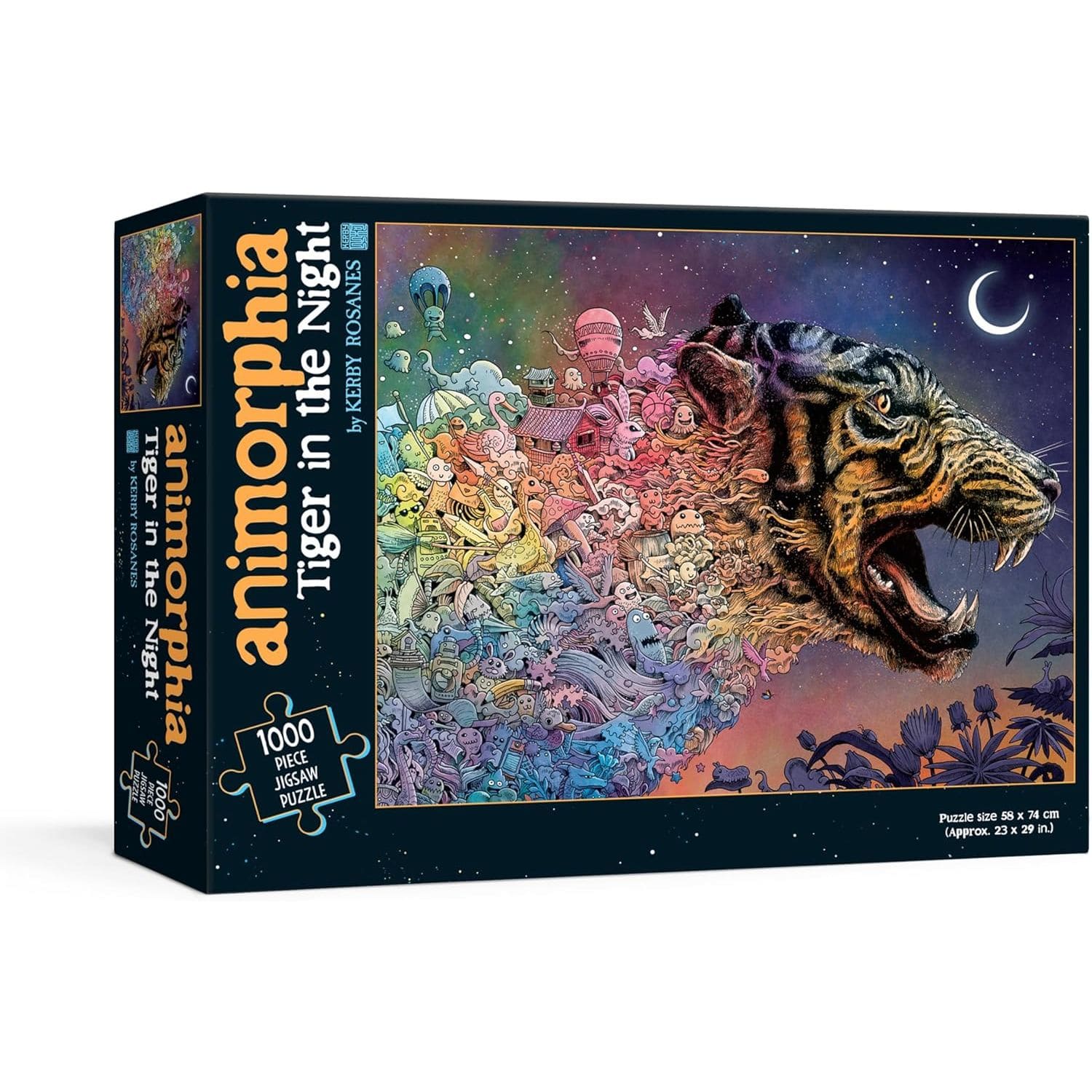 1000pc Animorphia Tiger In The Night Jigsaw Puzzle C/P 6 Animals