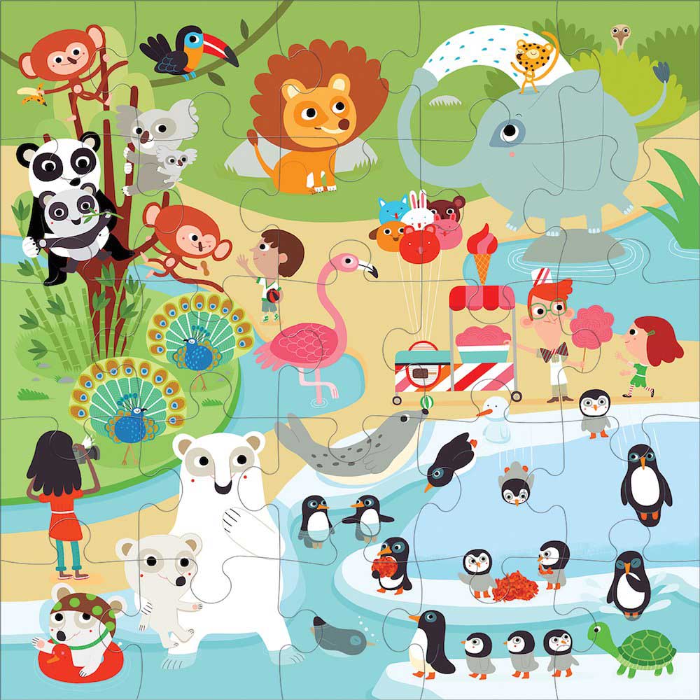At the Zoo - Scratch and Dent Animals Jigsaw Puzzle