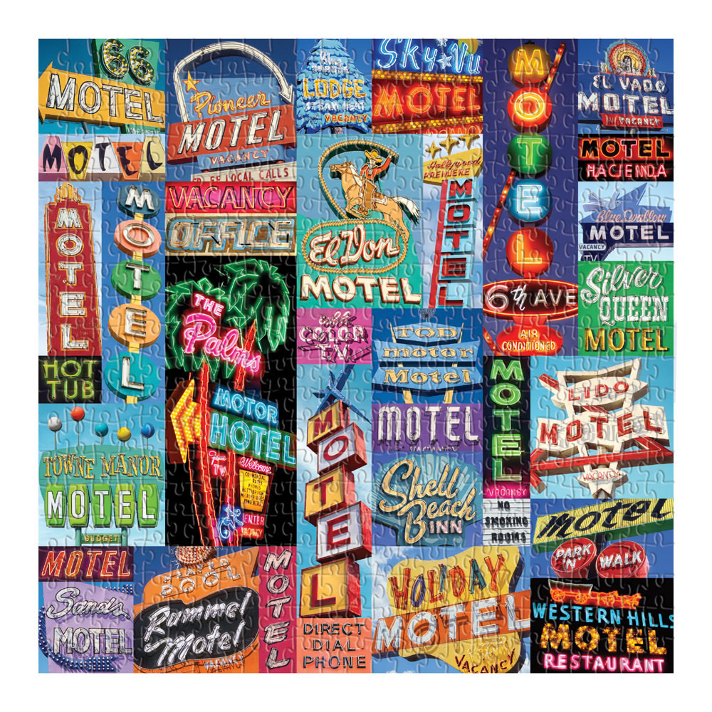 Vintage Motel Signs Travel Jigsaw Puzzle