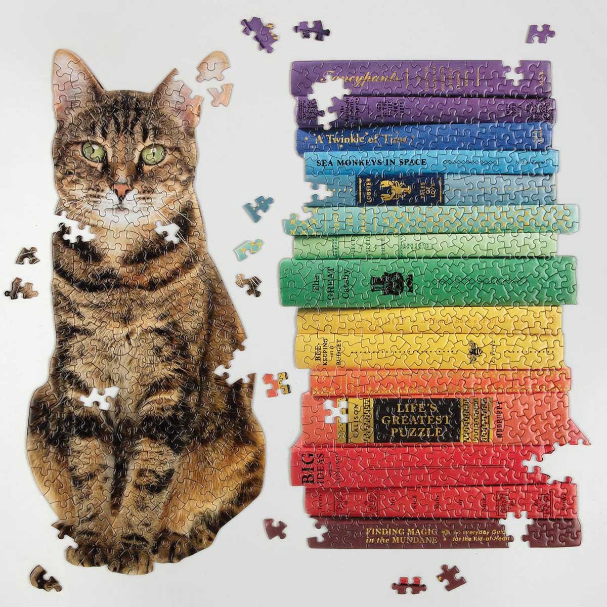 Queen of the Stacks Cats Shaped Puzzle