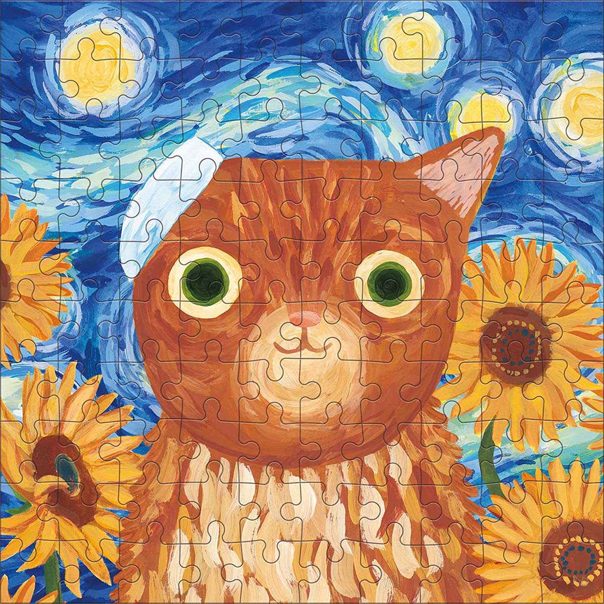 Vincat van Gogh Artsy Cats Cats Jigsaw Puzzle
