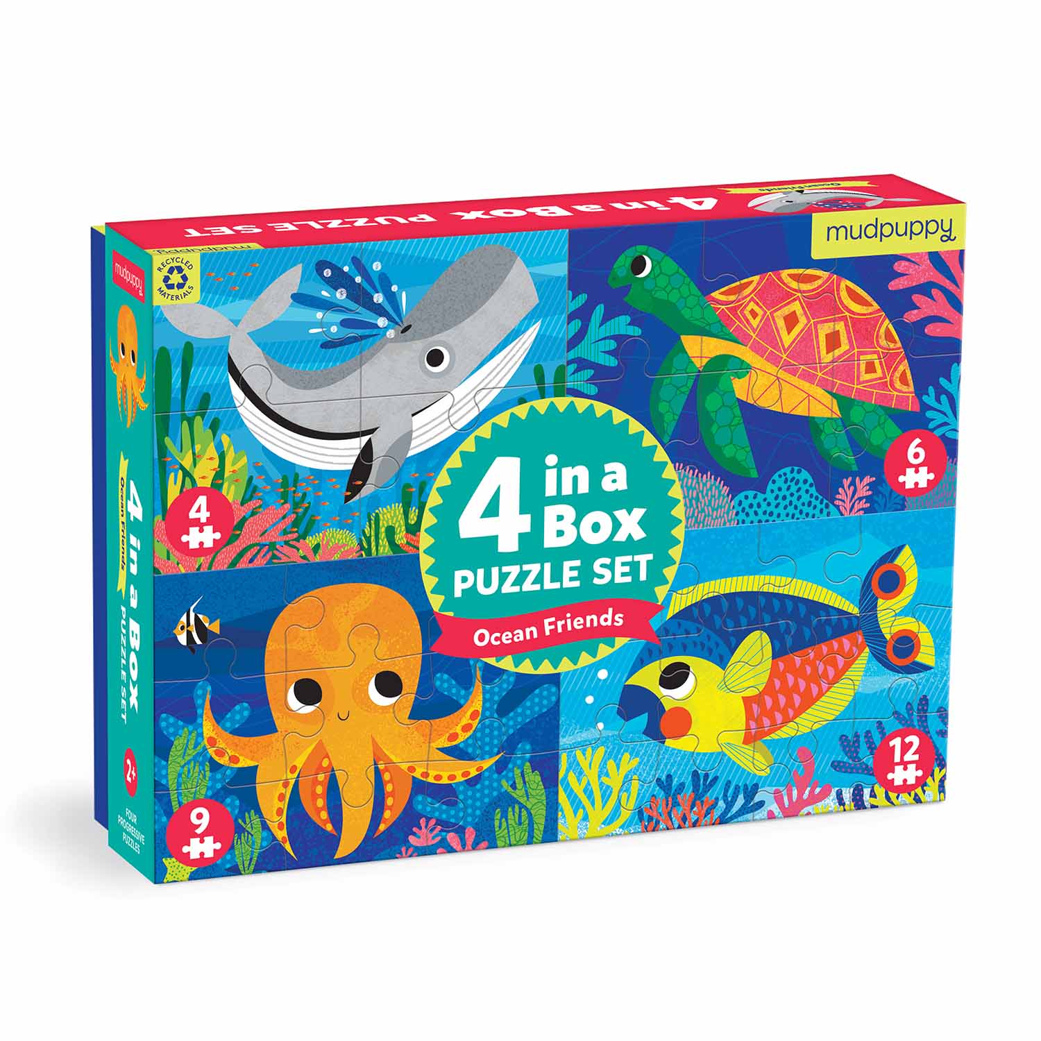 in Box Ocean Friends, 4 Pieces, Mudpuppy | Puzzle Warehouse