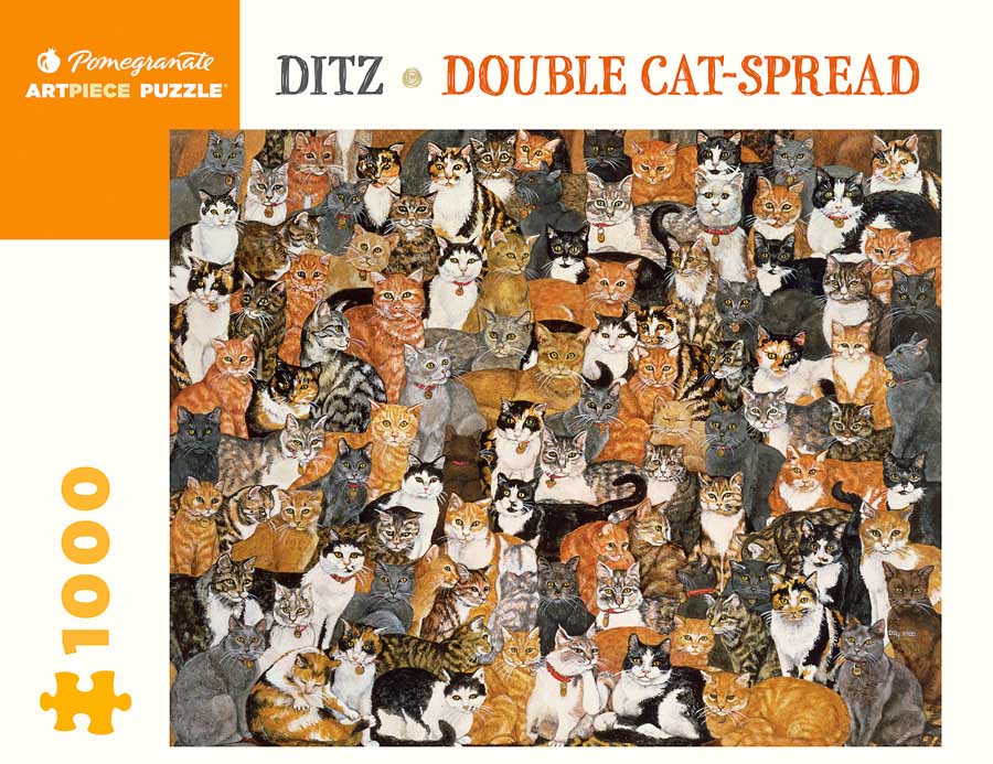 Double Catspread Cats Jigsaw Puzzle