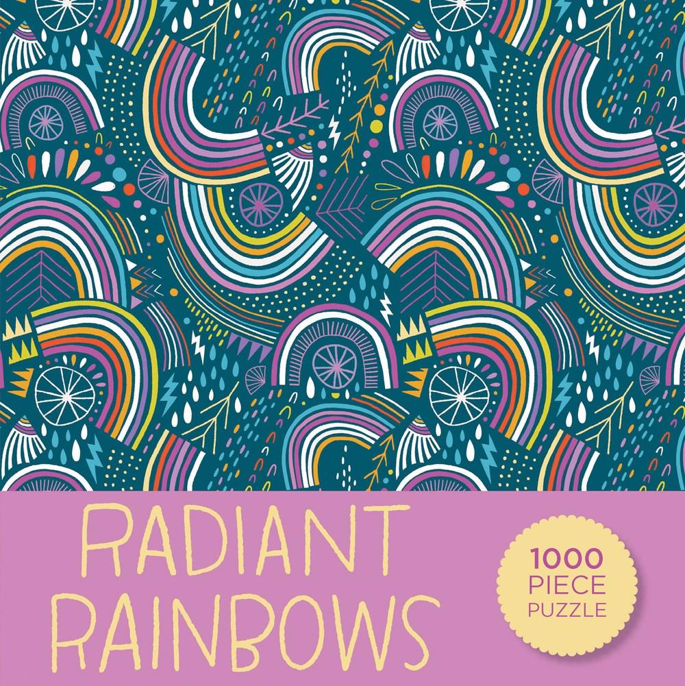 Radiant Rainbows Puzzle Pattern & Geometric Jigsaw Puzzle