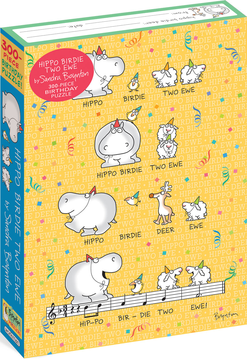 Hippo Birdie Two Ewe Birthday Puzzle Animals
