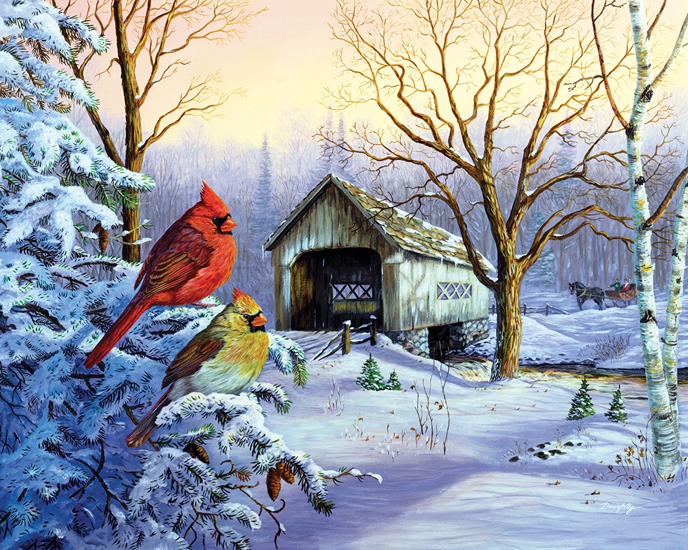 Snowy Haven - Scratch and Dent Birds Jigsaw Puzzle
