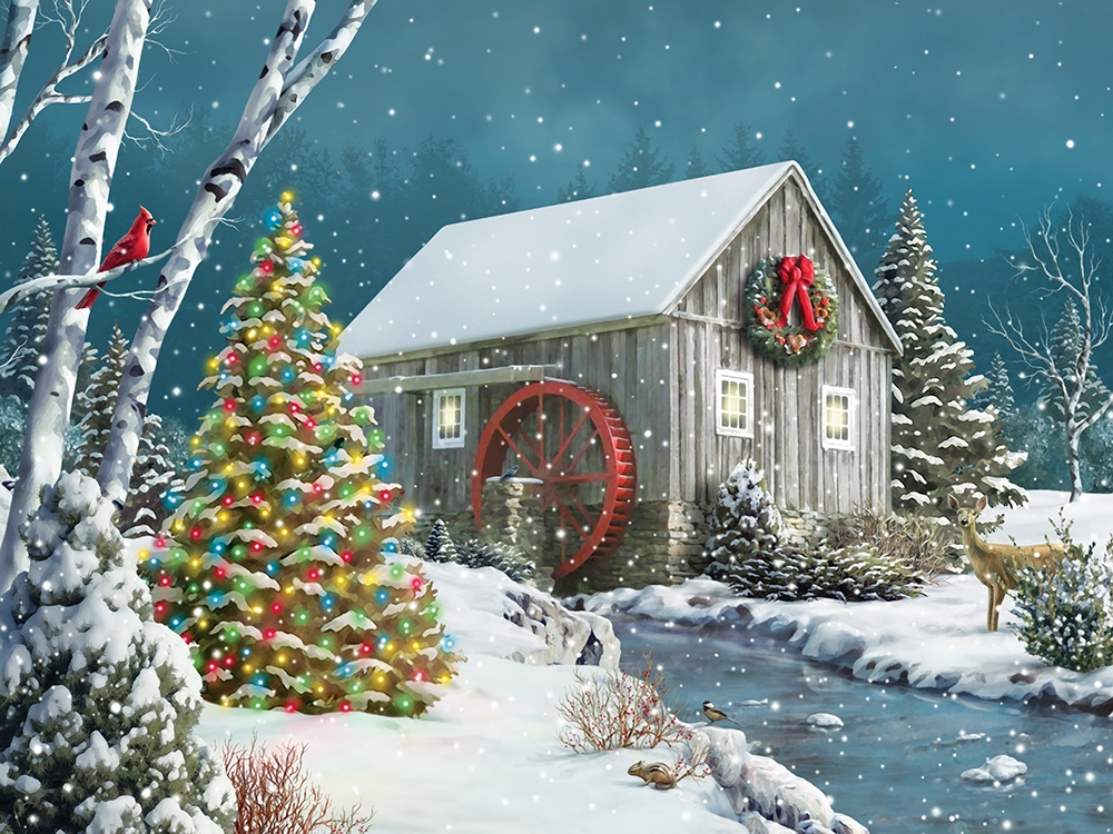 The Falling Snow Countryside Jigsaw Puzzle