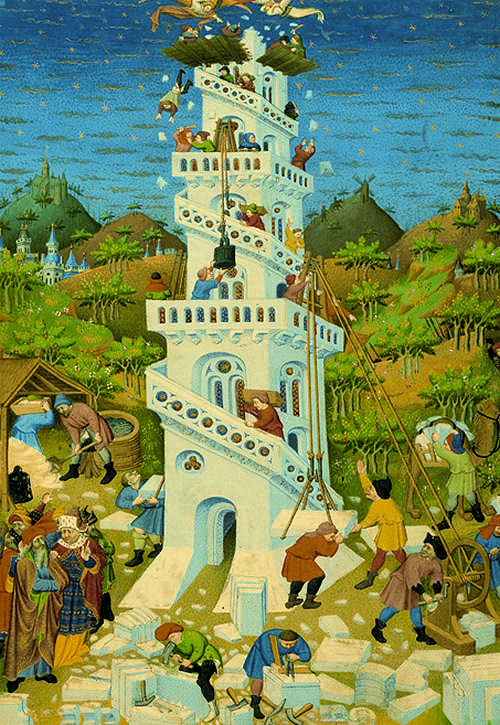 The Bedford Hours:  The Tower of Babel Religious Jigsaw Puzzle