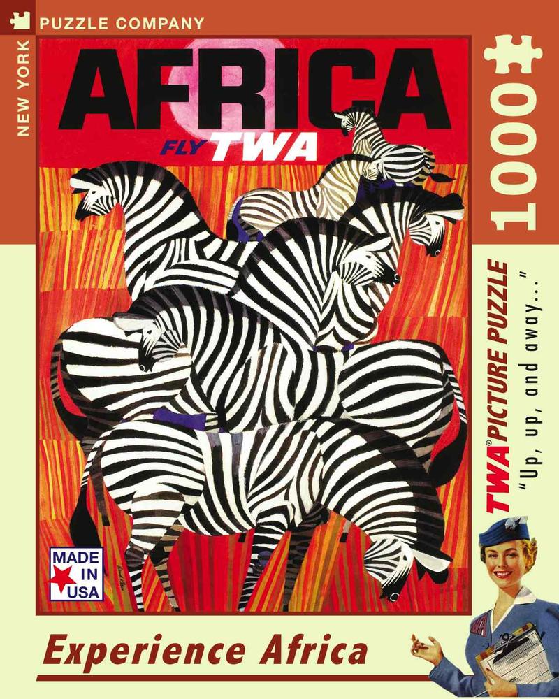 Experience Africa (TWA Travel Posters) - Scratch and Dent Travel Jigsaw Puzzle