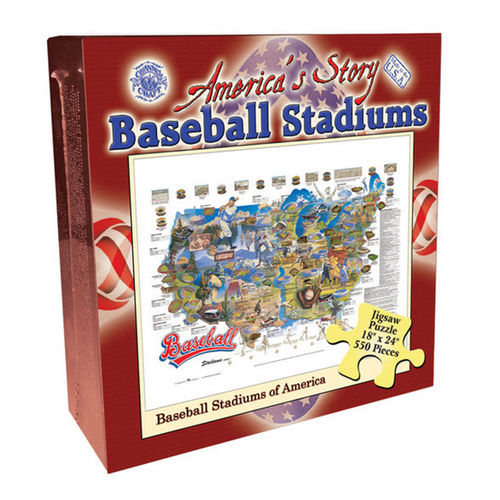Baseball Stadiums of America (America’s Story) Patriotic Jigsaw Puzzle