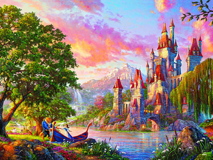 Thomas Kinkade Disney - Pocahontas Disney Princess Jigsaw Puzzle By Ceaco