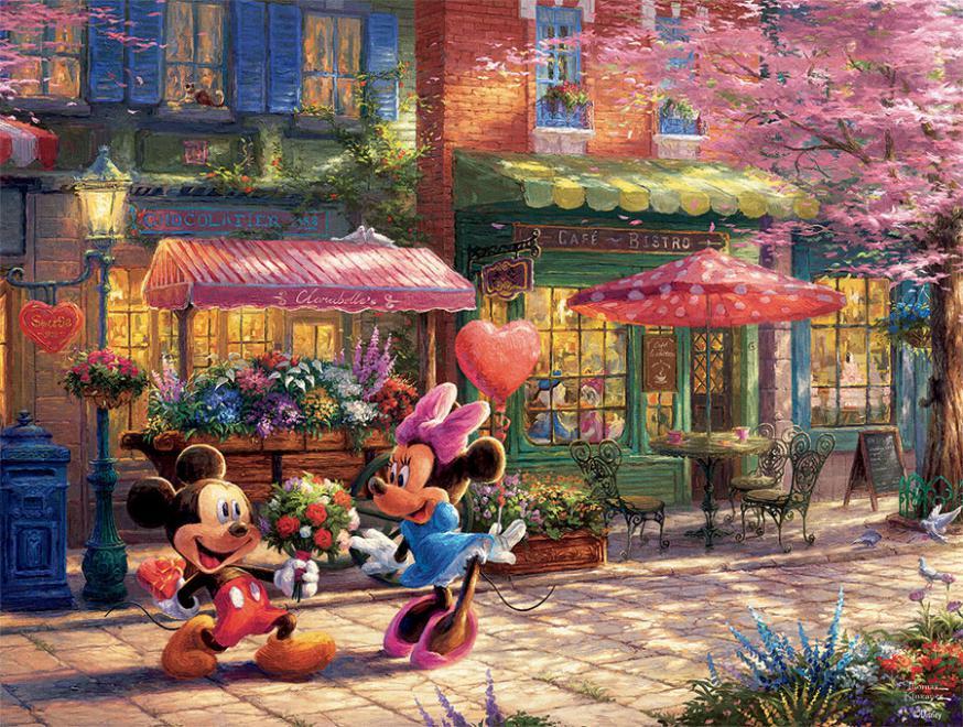 Mickey and Minnie Sweetheart Café - Scratch and Dent Disney Jigsaw Puzzle