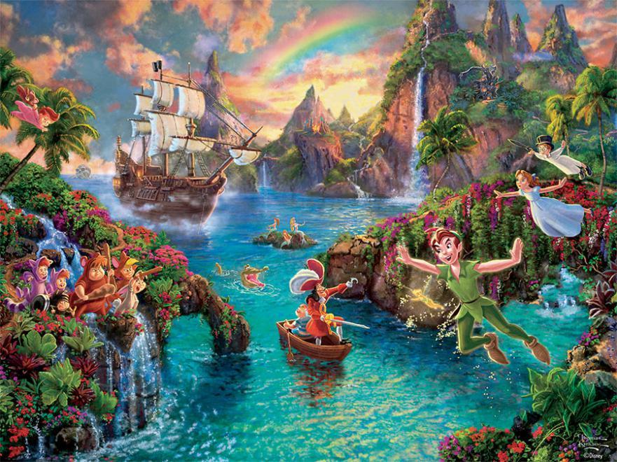 Thomas Kinkade Disney - Peter Pan's Neverland Disney Jigsaw Puzzle