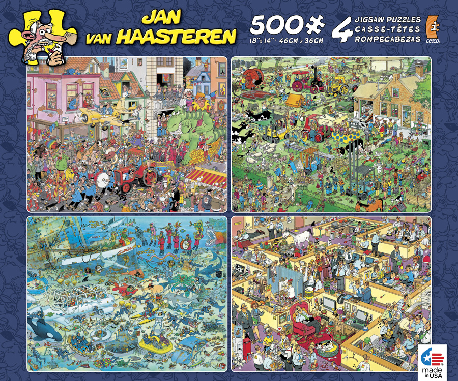 Jan van Haasteren 4-in-1 Pack II - Scratch and Dent Farm Jigsaw Puzzle