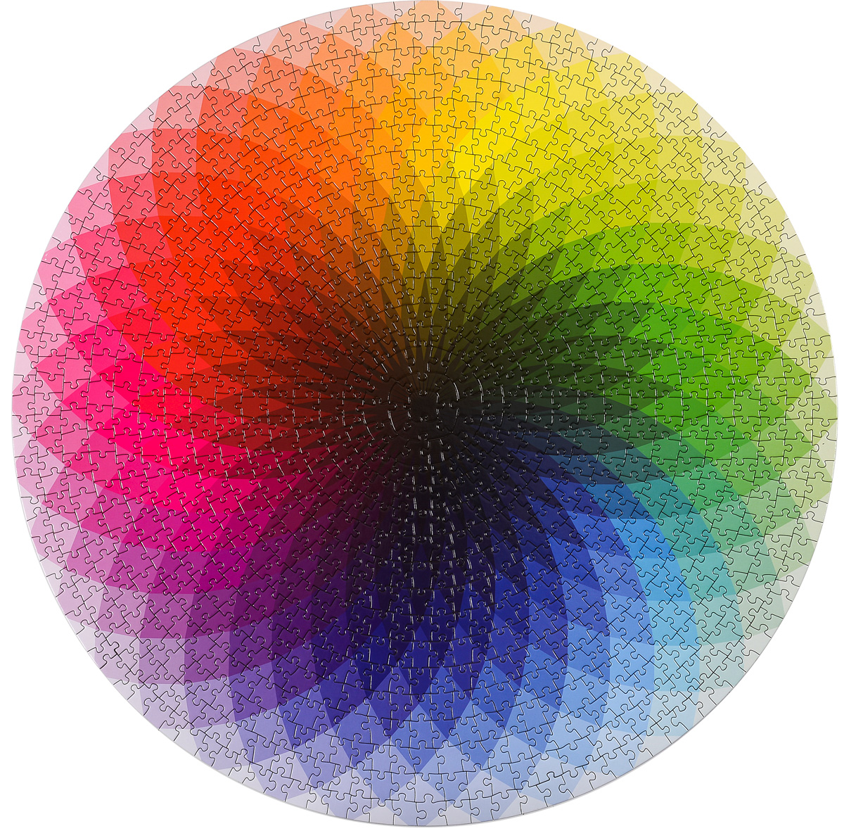Round Color Wheel Jigsaw Puzzle Pattern & Geometric Jigsaw Puzzle