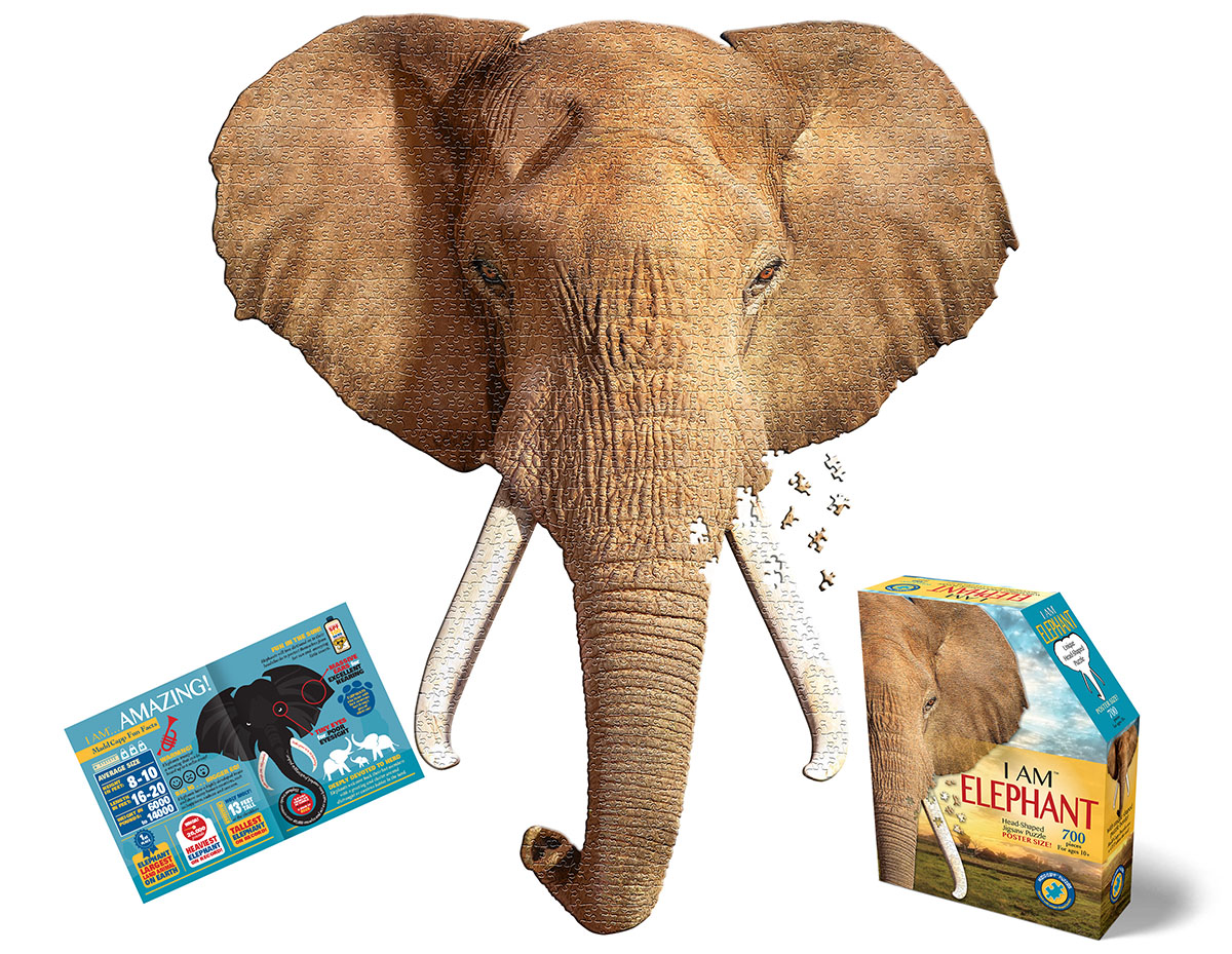 I Am Elephant - Scratch and Dent Forest Animal Shaped Puzzle