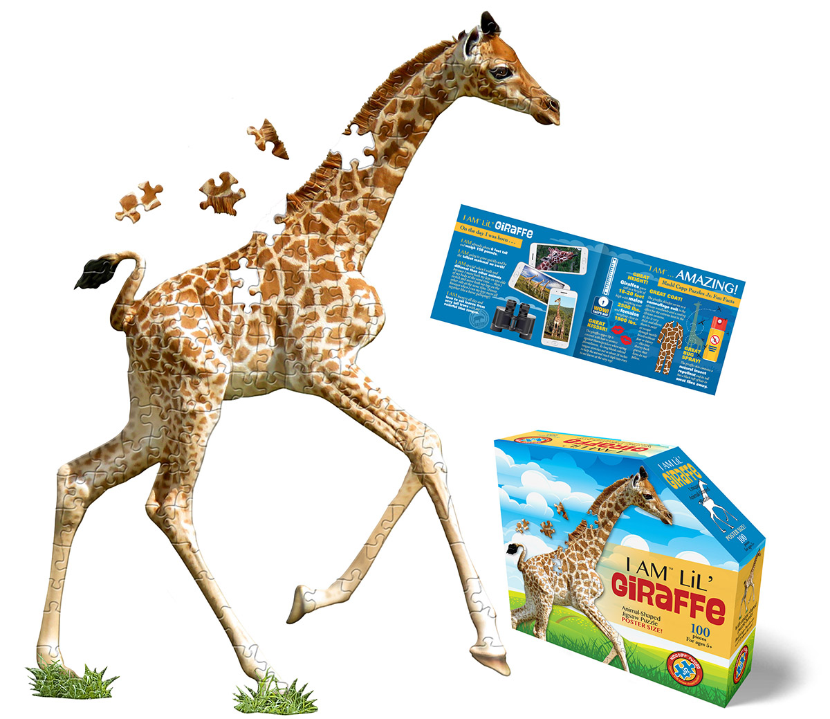 I Am Lil’ Giraffe Animals Shaped Puzzle