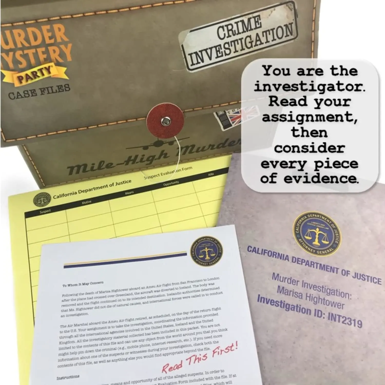 Murder Mystery Party Case Files: Mile High Murder
