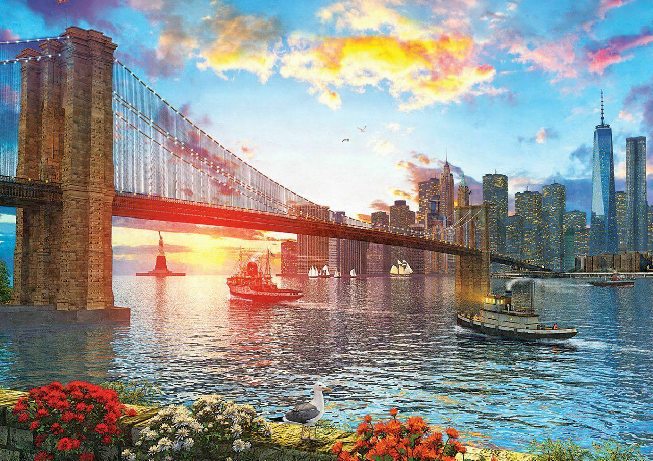 Sunset On New York - Scratch and Dent New York Jigsaw Puzzle