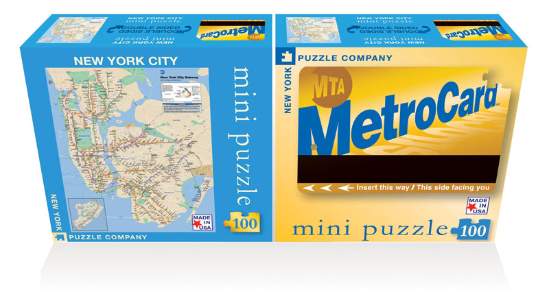 NY Subway Mini Puzzle Maps & Geography Jigsaw Puzzle