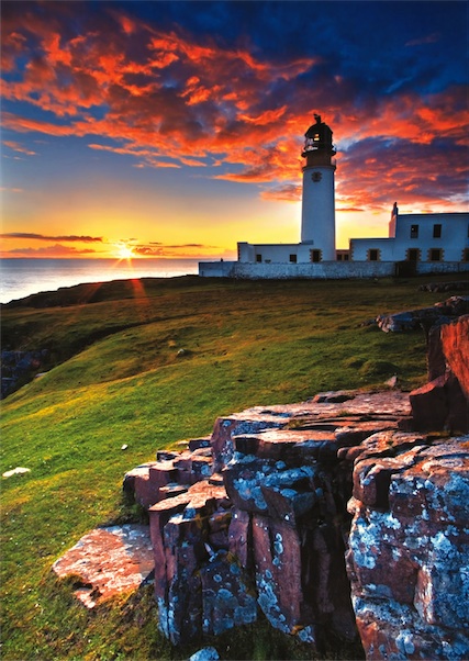 Sunset Point Lighthouse Sunrise & Sunset Jigsaw Puzzle By SunsOut