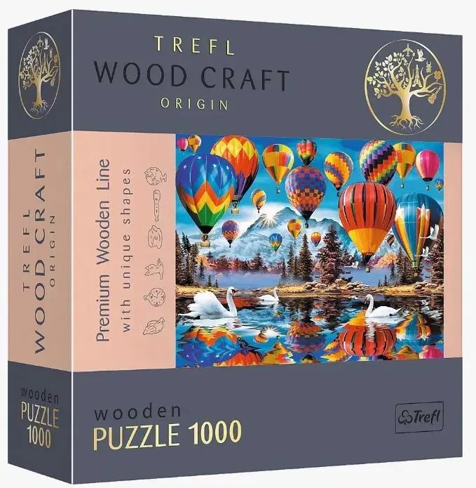 Colorful Balloons Wooden Puzzle Hot Air Balloon