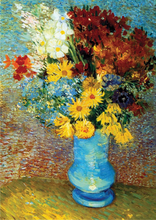 Flowers in Blue Vase - Scratch and Dent Flower & Garden Jigsaw Puzzle