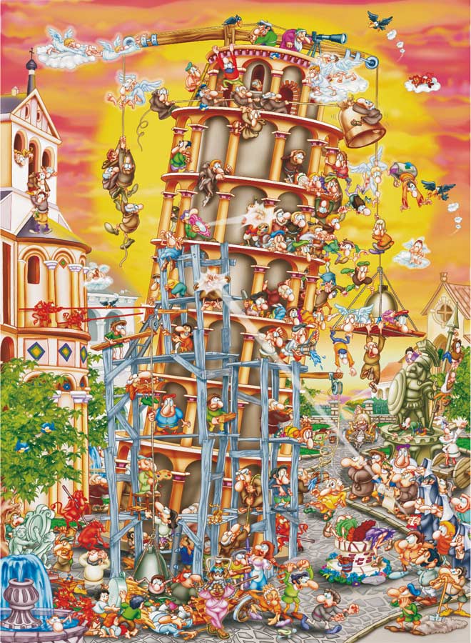 Building the Tower of Pisa - Scratch and Dent Landmarks & Monuments Jigsaw Puzzle