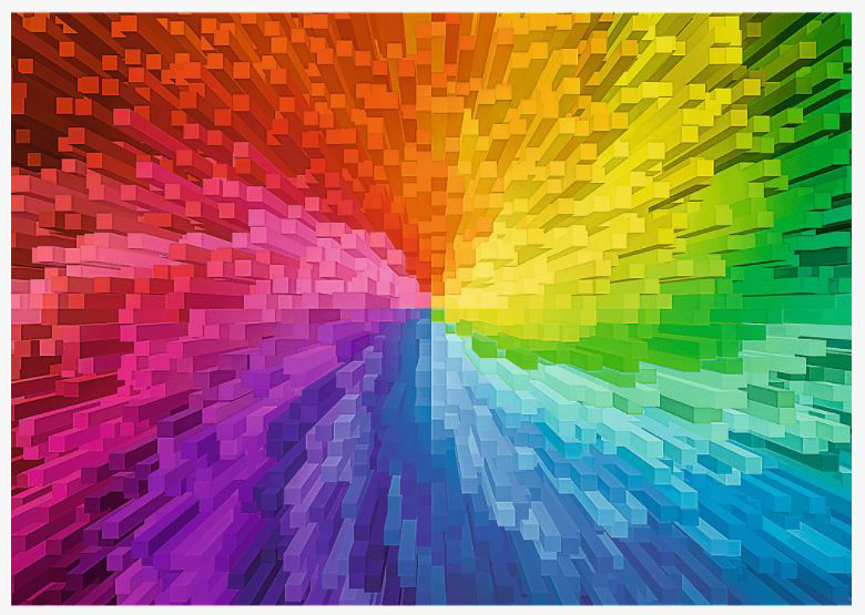 Gradient Rainbow & Gradient Jigsaw Puzzle