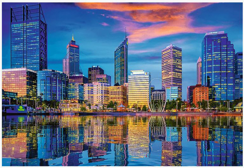 Urban Reflection: Perth, Australia Travel Jigsaw Puzzle