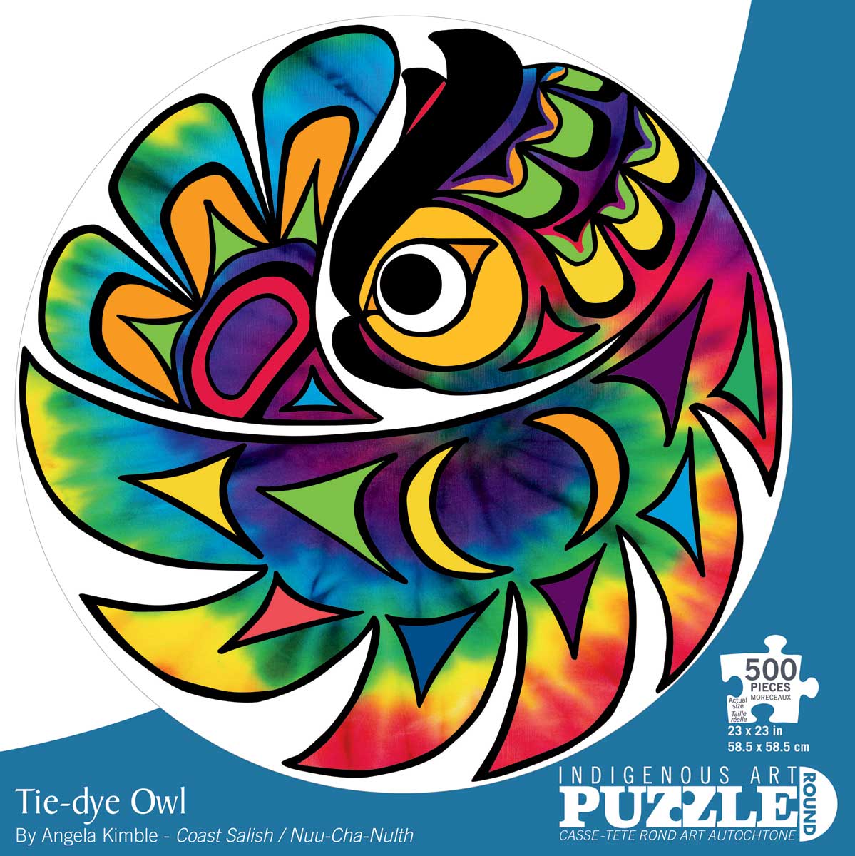 Tie-dye Owl Birds Jigsaw Puzzle