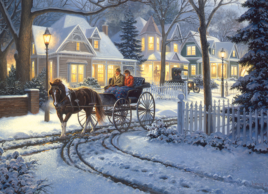 Horse-Drawn Buggy - Scratch and Dent Winter Jigsaw Puzzle