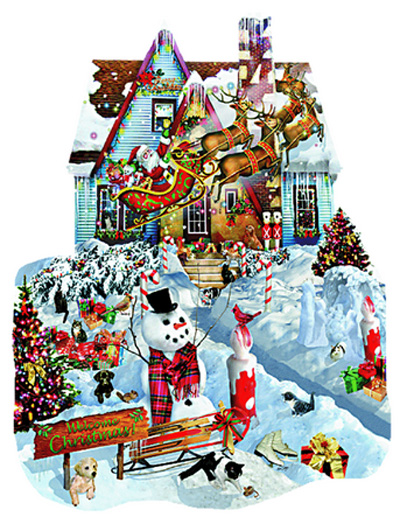 Christmas At Our House - Scratch and Dent Christmas Shaped Puzzle