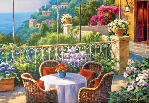 A Terrace Cafe - Scratch and Dent Fine Art Jigsaw Puzzle