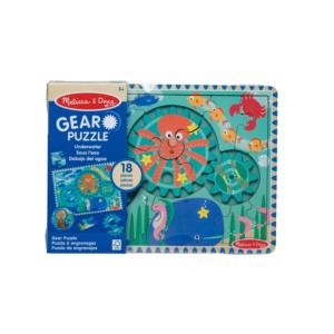 Underwater Wooden Gear Puzzle Sea Life Children's Puzzles By Melissa and Doug