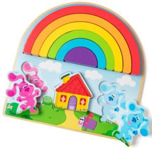 Blues Clues & You Rainbow Stacking Puzzle Children's Cartoon Children's Puzzles By Melissa and Doug