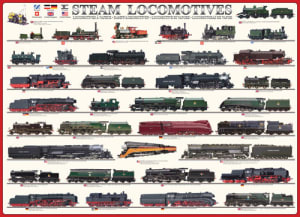 Steam Locomotives Pattern & Geometric By Eurographics
